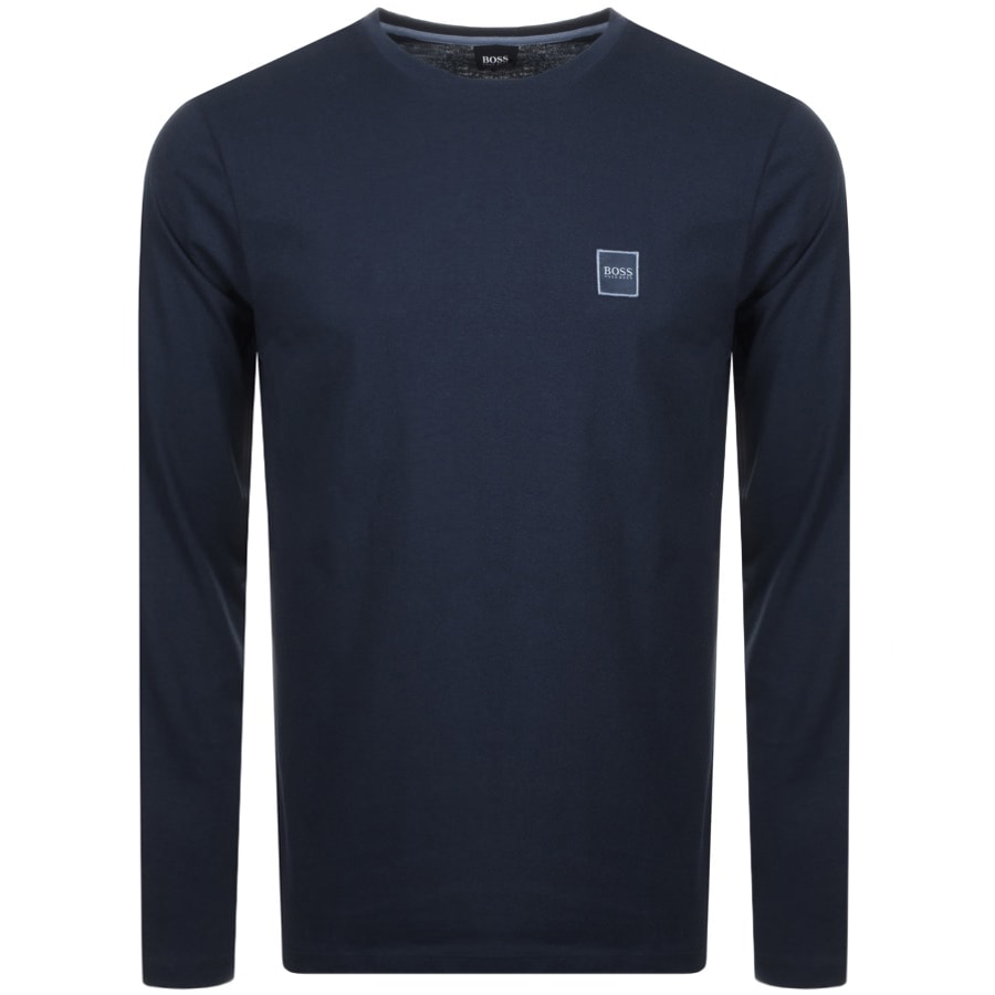 Alternative Image for ProductBOSS Long Sleeved Tacks T Shirt Navy1